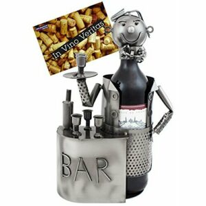 Brubaker Escultura de barman de metal con tarjeta de regalo