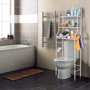 Nyana Home | Estantería de Baño sobre Inodoro | 3 Alturas | Resistente a Agua y Polvo | Patas ajustables en Altura (Blanco)