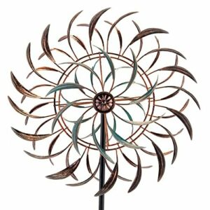 Stargarden Wind Spinners - Esculturas de viento cinéticas de metal para exteriores de 360 grados, diseño de jardín