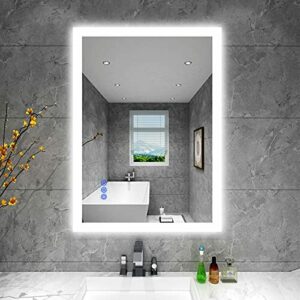 BBE 900 x 700 mm LED Espejo de baño con luz Regulable antivaho Montaje en Pared (Horizontal/Vertical) (36 x 28 Pulgadas)