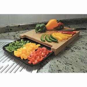 Jocca - Tabla de cortar de cocina con bandeja Resistente | Tablero Bambú Higiénico | Tablas de Cocina 36x27,5x4 | Utensilios de Cocina Originales