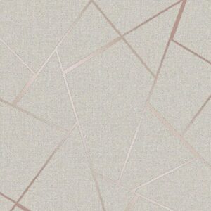 Fine Décor FD42282 - Papel pintado fractal de cuarzo, color oro rosa (puede variar)