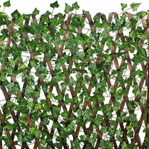 MIHOUNION Plantas Colgantes Hiedra Artificiales 200cm x 12pcs Enredaderas Artificiales Verde Hojas de Seda Guirnalda Decorativo, para balcón y Cerca, vienen sólo las Plantas Colgantes