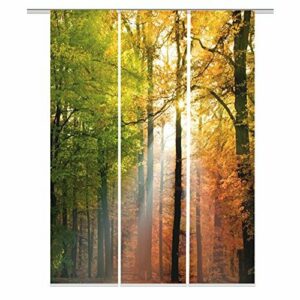 Home Fashion 88962 – 111 Natural Bosque Impresión Digital riel (3 Unidades, plástico, Natural, 245 x 60 x 245 cm
