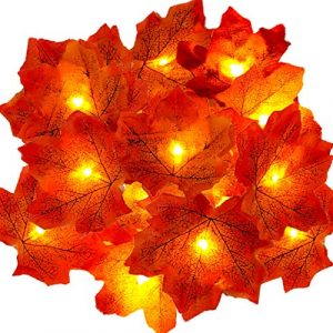 Hojas de otoño, Ainkedin guirnalda otoño, 30 luces led decoracion, Luces decoracion halloween, Adornos navidad, Guirnaldas decoracion pared plantas artificiales decoracion Escalera decorativa