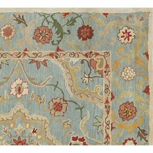 5 x 8 persa azul Leslie alfombra de lana hecho a mano tradicional persa Oriental alfombra de lana y alfombra