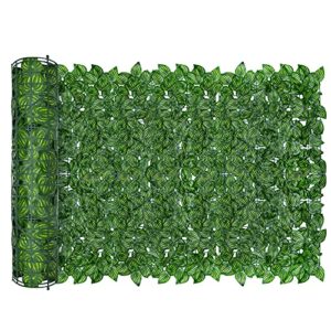 AGJIDSO Pantalla de Cerca de privacidad de Hiedra Artificial, 100 * 300 cm césped de imitación de jardín de,decoración de Hojas de Planta Falsa para jardín de Valla (Hoja de Sandia)