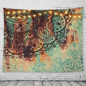 GeeRic Tapiz Pared, Tapiz de Mandala tapices de Pared de algodón Indio, Colcha de pícnic, Manta de Pared, Tapices Decorativos 150 × 230 cm