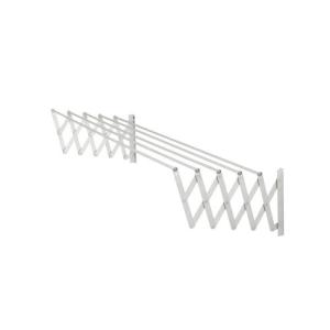 Tendedero barras extensible para pared de acero de 13x141x3 cm