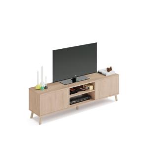 Mueble de tv oslo roble aurora 50x160x40cm (anchoxaltoxfondo)