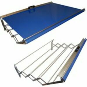 Tendedero barras extensible para pared de aluminio de 160x23x75 cm