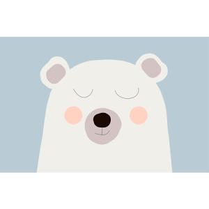 Mural autoadhesivo oso polar blanco 65x250 cm