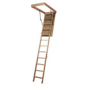 Escalera escamoteable plegable loft2 madera crudo medida cajon pino 120x60cm
