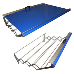 Tendedero barras extensible para pared de aluminio de 100x23x75 cm
