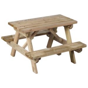 Mesa de jardín para niños de madera aurea neutro de 90x56.5x90 cm
