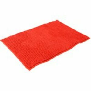 Alfombra de baño rectangular chenille 60x40 cm rojo