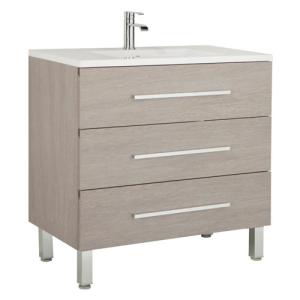 Mueble de baño madrid roble gris 100 x 45 cm