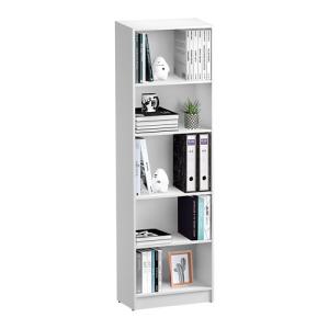 Librería estantería con cuatro baldas spaceo home blanco 60x200x30 cm
