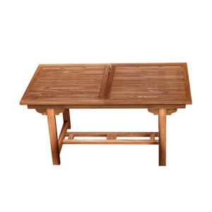 Mesa de jardín extensible de madera de teca abelia 160/210x76x90 cm