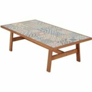 Mesa de madera soho marrón de 137x40x70 cm