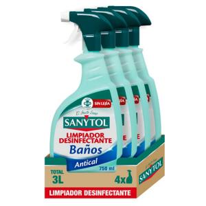 Pack de 4 desinfectantes baños sanytol 750 ml