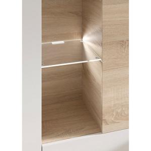 Mueble de salón y tv essential blanco y roble 260x185x42 cm (anchoxaltoxfondo)