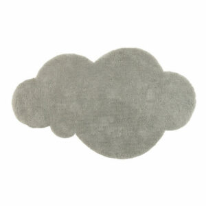 Alfombra nube de pelo corto gris 125x200