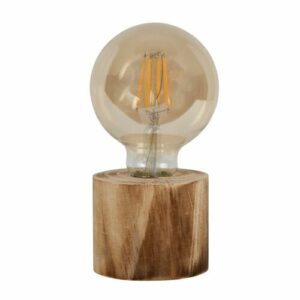 Decoración luminosa de cristal y madera de pino marrón