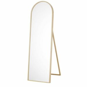 Espejo de pie de metal beige 45x140