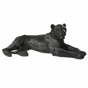 Estatua de leona negra L.112