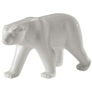 Estatua oso de resina blanca An. 103 cm