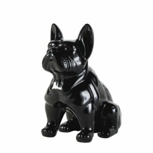 Figura de perro de dolomita negro Alt.39