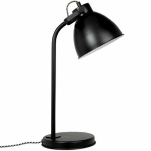 Lámpara de escritorio de metal negro
