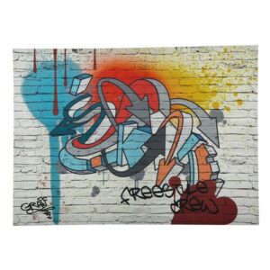 Lienzo grafiti multicolor 80x110