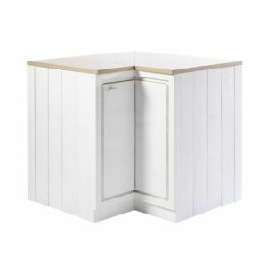 Mueble esquinero de cocina blanco con 1 puerta