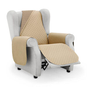 Protector cubre sillón acolchado   55 cm   beige - lino