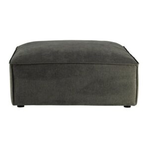 Puf para sofá modular de tela gris topo