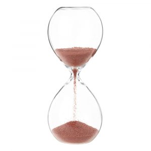Reloj de arena de cristal