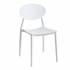 silla color blanco de estilo vanguardista en policarbonato