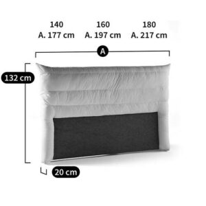 Cabecero de cama para enfundar Mereson, al. 130 cm