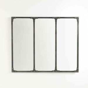 Espejo de metal industrial 120x100 cm, Lenaig