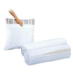 Lote de 2 protecciones de almohada larga de punto 100% algodón