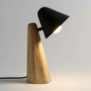Lámpara de mesa de madera y metal Cotapi