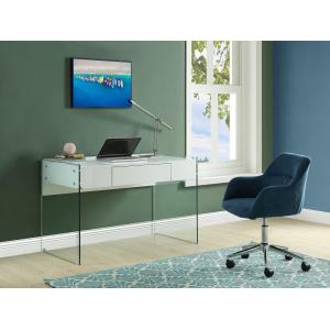 Silla de escritorio HEKA - Tela - Azul - Altura ajustable