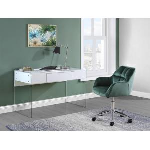 Silla de escritorio PEGA - Terciopelo - Verde - Altura ajustable