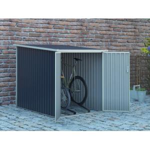 Caseta para bicicletas NIKI de acero galvanizado gris - 2,81 m²