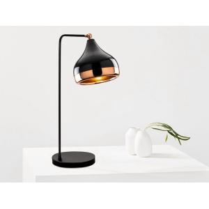 Lámpara de escritorio orientable de metal YILDO - D. 17 x Alt. 52 cm - Negro y cobre