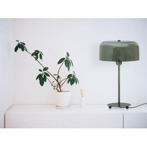 Lámpara de mesa vintage de metal - D. 25 cm x Alt. 41 cm - Verde aceituna - DUNDALK