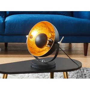Lámpara de mesa de cine de estilo industrial MOVIE - Alt. 37 cm -Interior dorado y exterior negro de la marca INSIDE ART