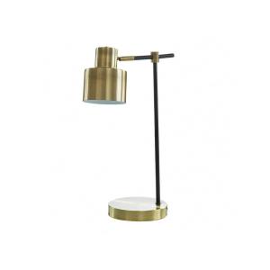 Lámpara de mesa estilo vintage ANTICAIRE - Hierro - 26x15x45cm - Dorado